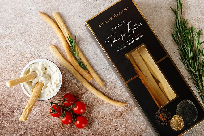 Палочки Хлебные Гриссини с черн.трюфелем Giuliano Tartufi 120г