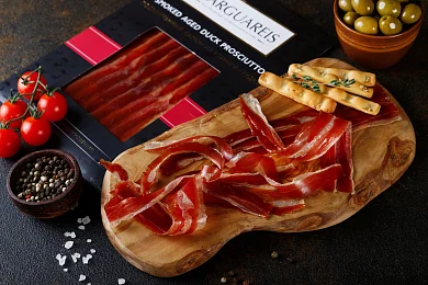 Подкопченный хамон из утиной грудки «Marguareis» нарезка 60г