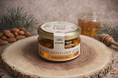 Орехи в меду "Миндаль" 100г