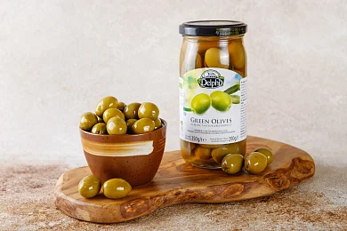 Оливки с косточкой в рассоле «Delphi» 350г