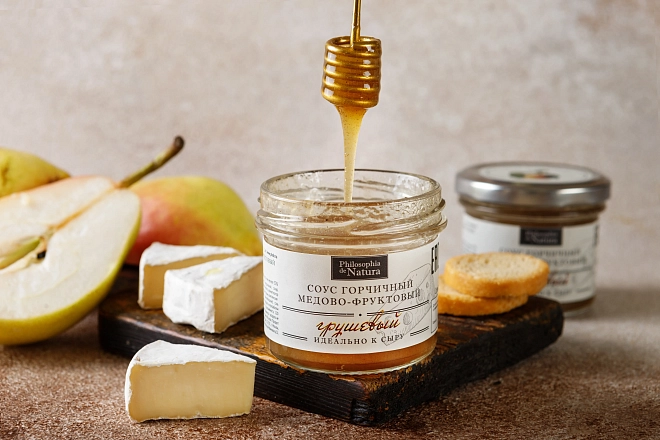 Соус горчичный медово-фруктовый «Грушевый» Philosophia de Natura 100г