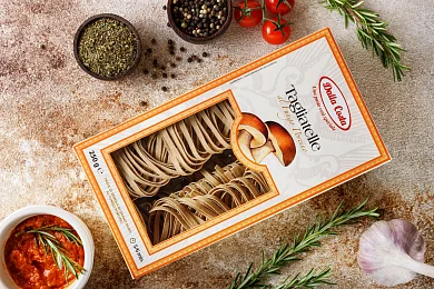 Макаронные изделия без яиц Тальятелле с белыми грибами «Dalla Costa» 250г