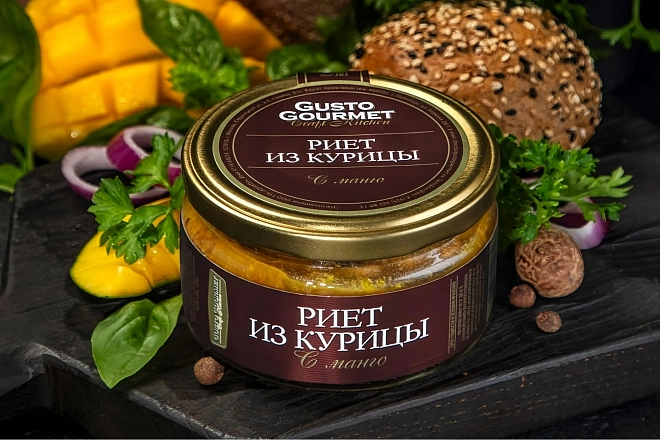 Риет из мяса курицы с манго Густо Гурмэ, 180г