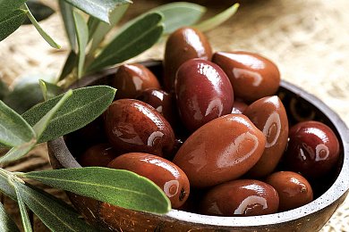 Оливки Каламата Ophellia 250г, вакуумный пакет