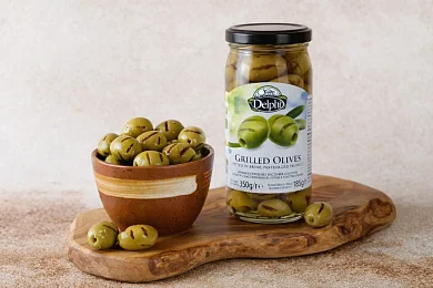 Оливки гриль без косточек в рассоле «Delphi» 350г