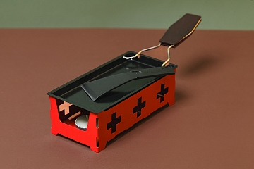 Мини-раклетница на свечах красная