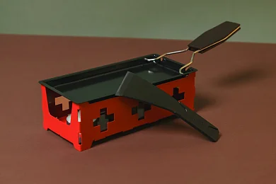 Мини-раклетница на свечах красная